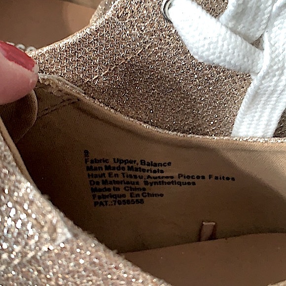 Express Gold Glitter Lace Up Sneakers Size 9 - Picture 8 of 8
